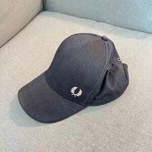 Fred Perry Baseball Hat - One Size, Navy w/ White Trim